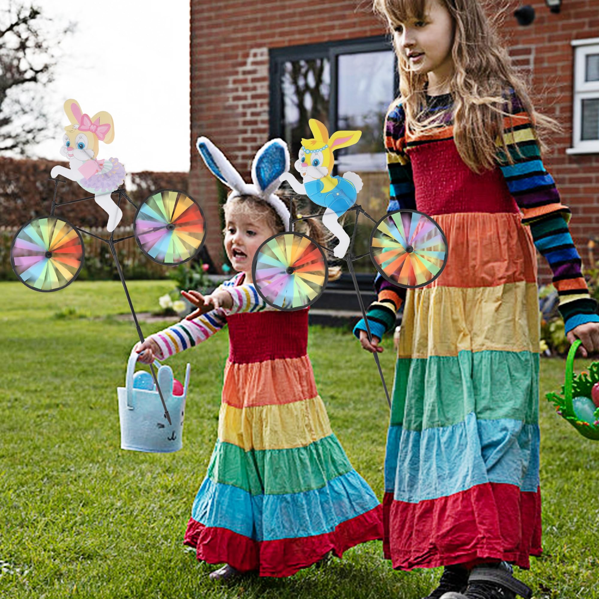 Winemana porch and path decor adds Easter cheer outdoors.