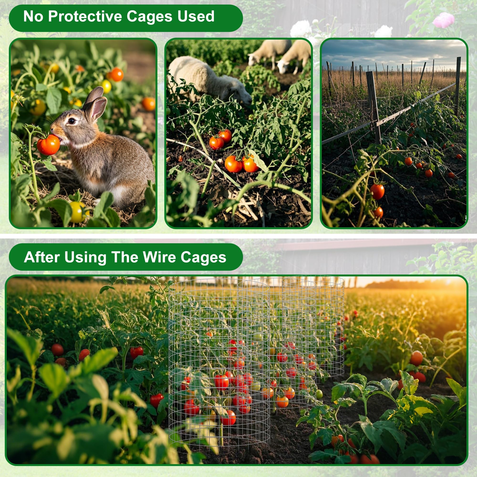 Winemana nylon ties ensure tight, adjustable cage fitting around plants.