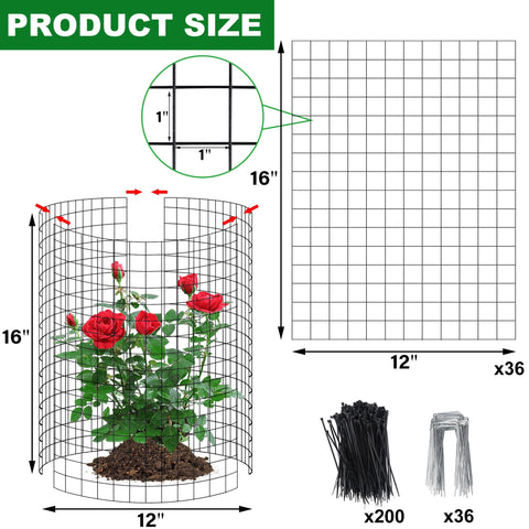 Winemana protector cage with stakes and ties secures garden beds