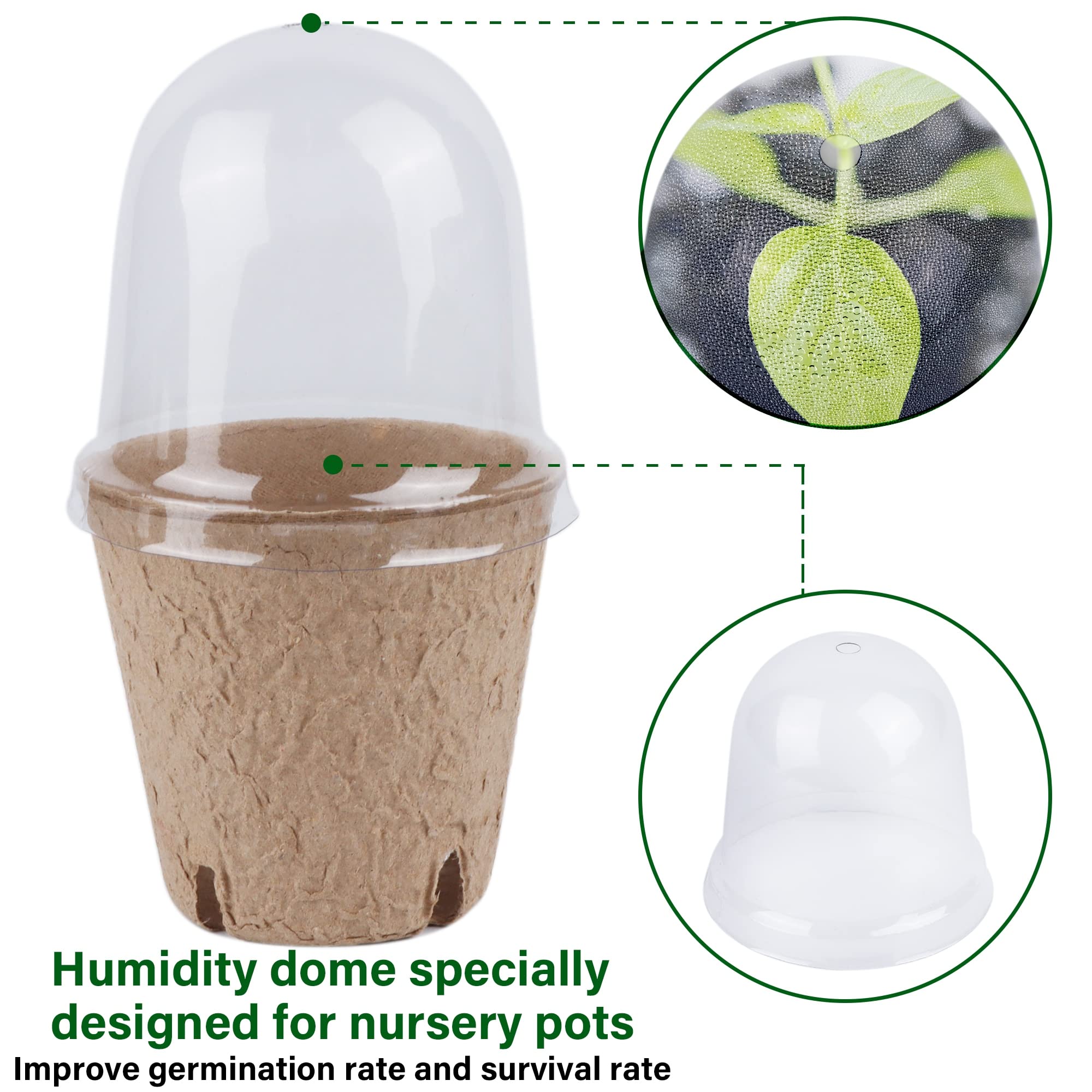 Winemana seed starter pots with labels for organized seedling management.