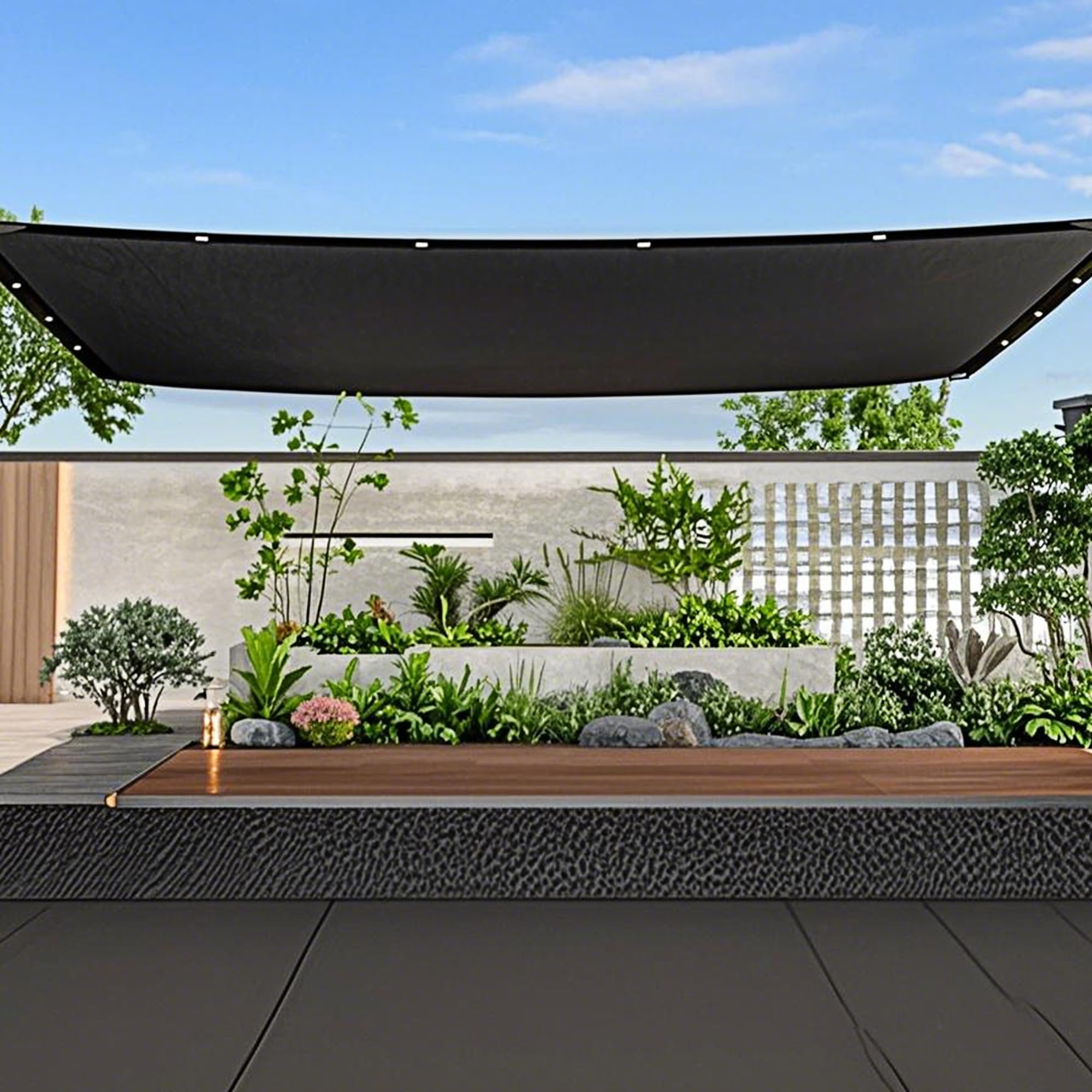 Winemana shade cloth chicken coop cover provides ventilation and shade for poultry.