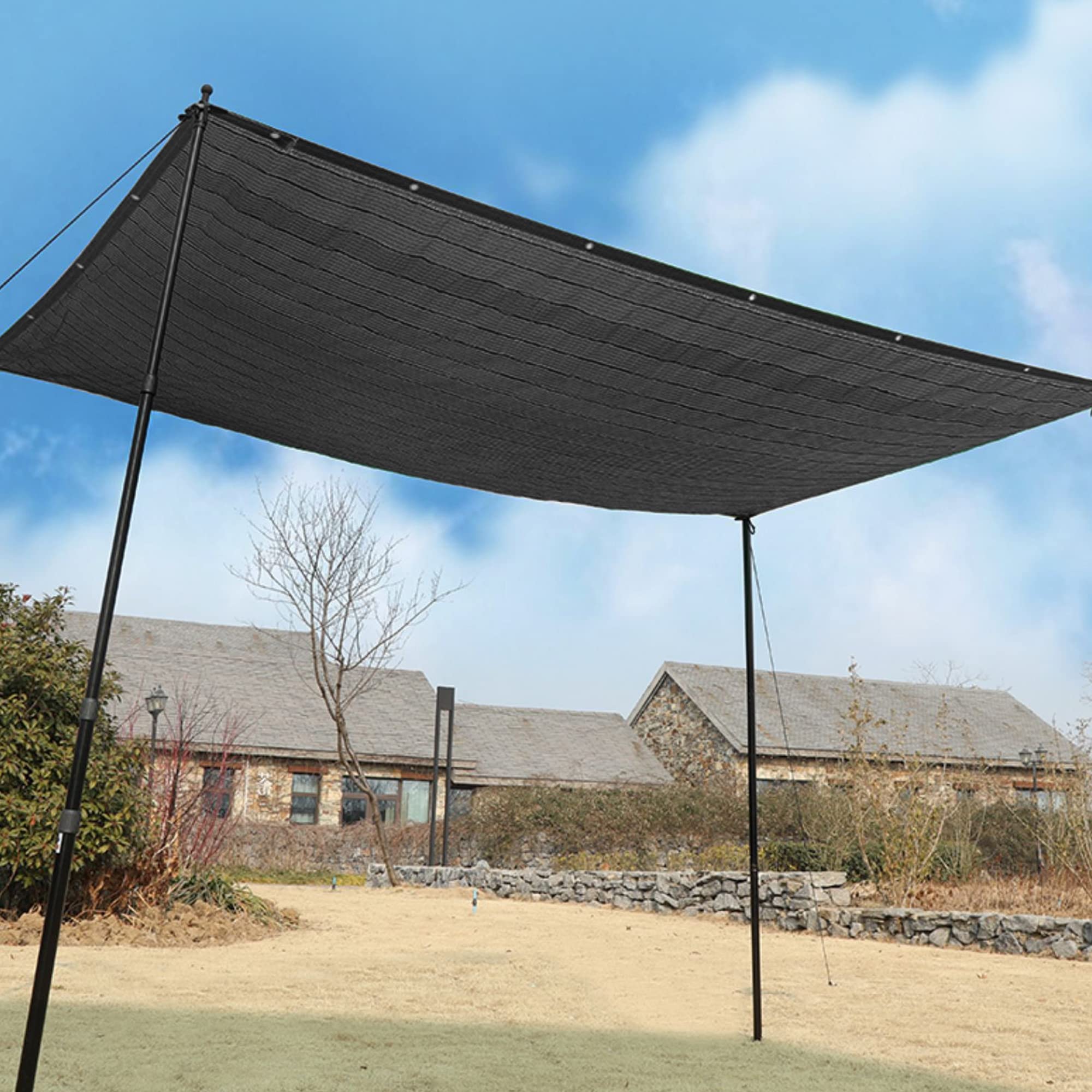 Winemana shade cloth cleans easily with a garden hose