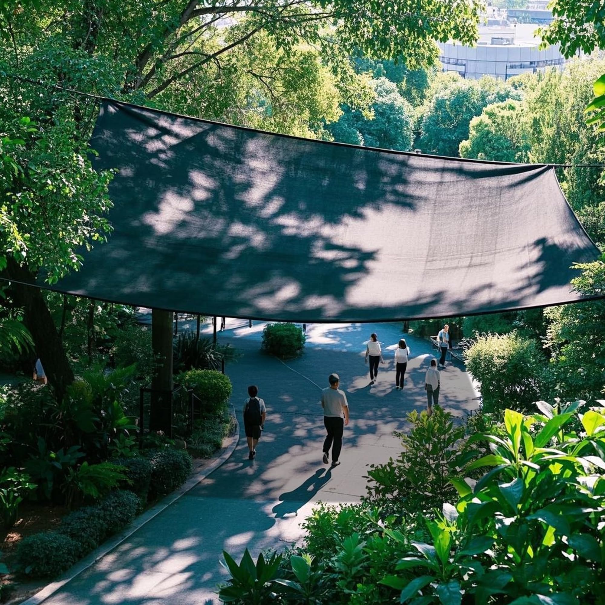 Winemana shade cloth on a patio creates cooler outdoor space