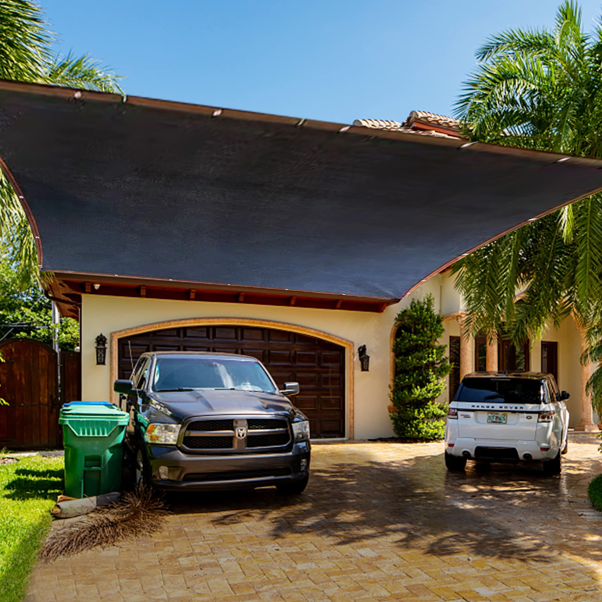 Winemana shade cloth creates a comfortable patio shade area