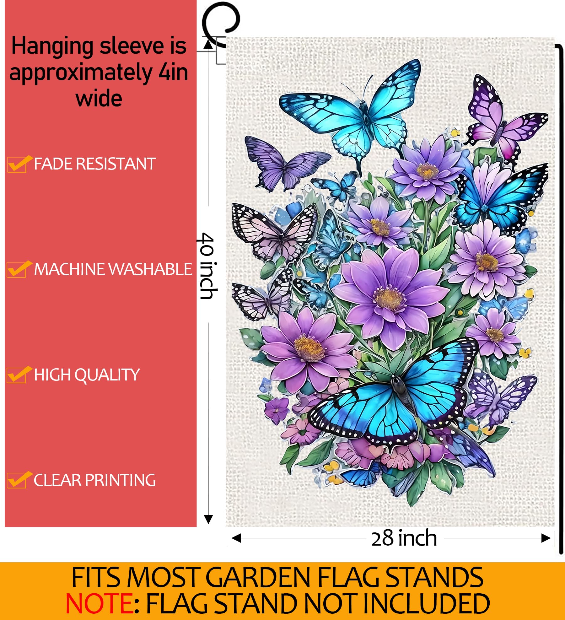 WINFLAB vibrant yard flag brightening lawn and garden