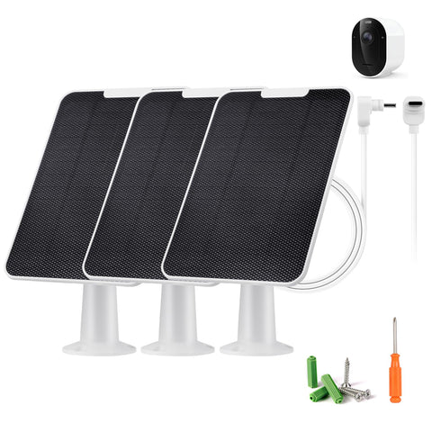 WININMETA Arlo Pro 6 XL solar panel charger mounted outdoors for continuous camera power