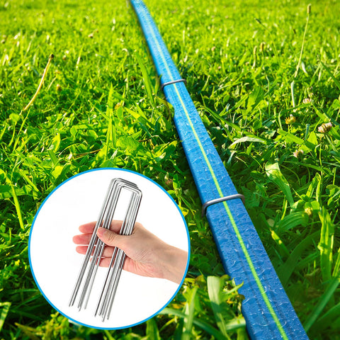 Winisok hose with staples keeps the line secure in place