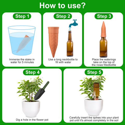 WinJiaYao gardening gift idea for plant lovers with self-watering stakes