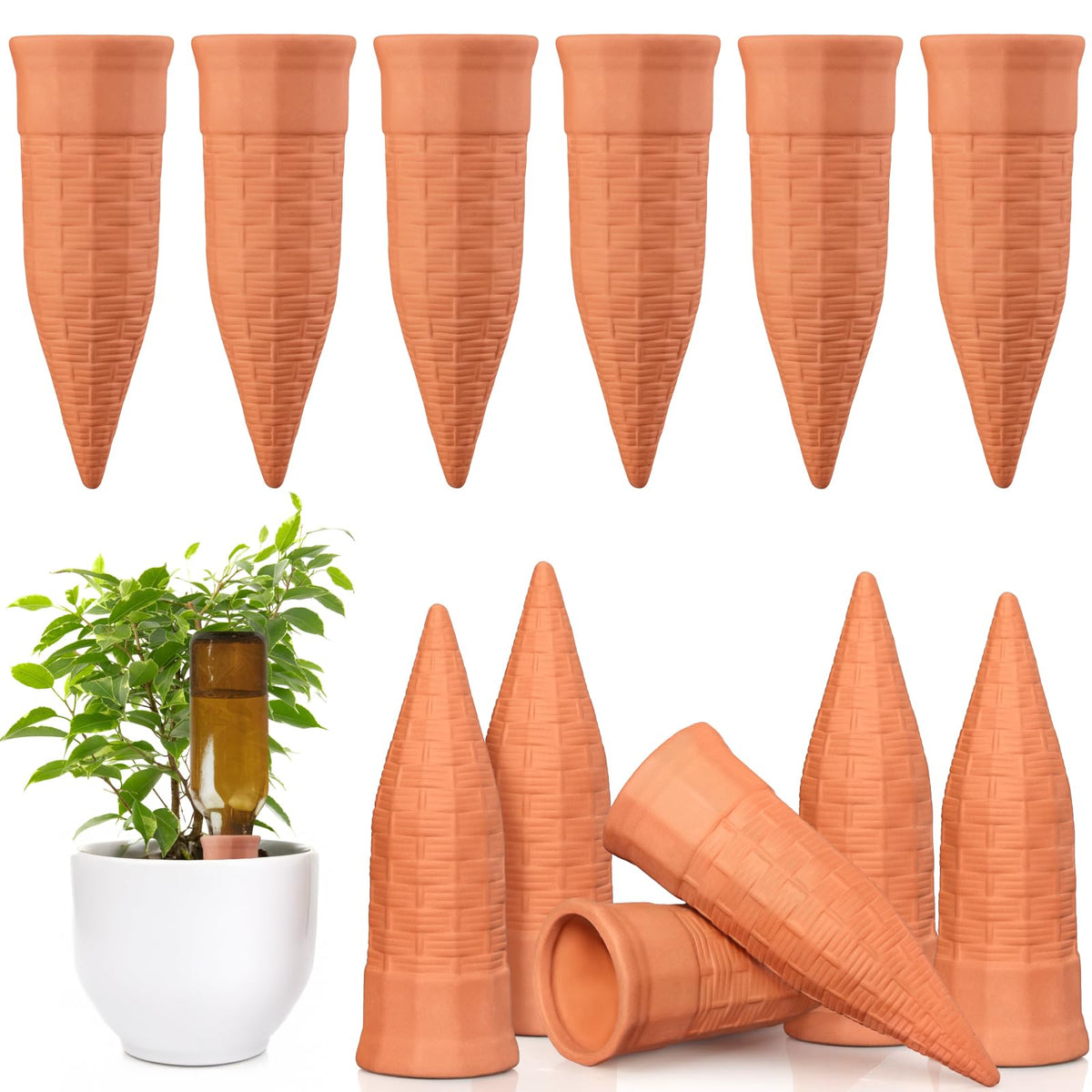 WinJiaYao terracotta spikes pack close-up for steady plant hydration