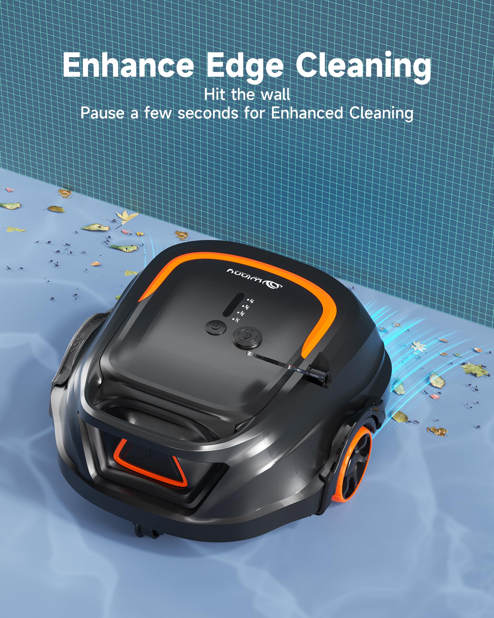WINNY POOL CLEANER A1 fast-charging in 2.5 hours minimizes downtime