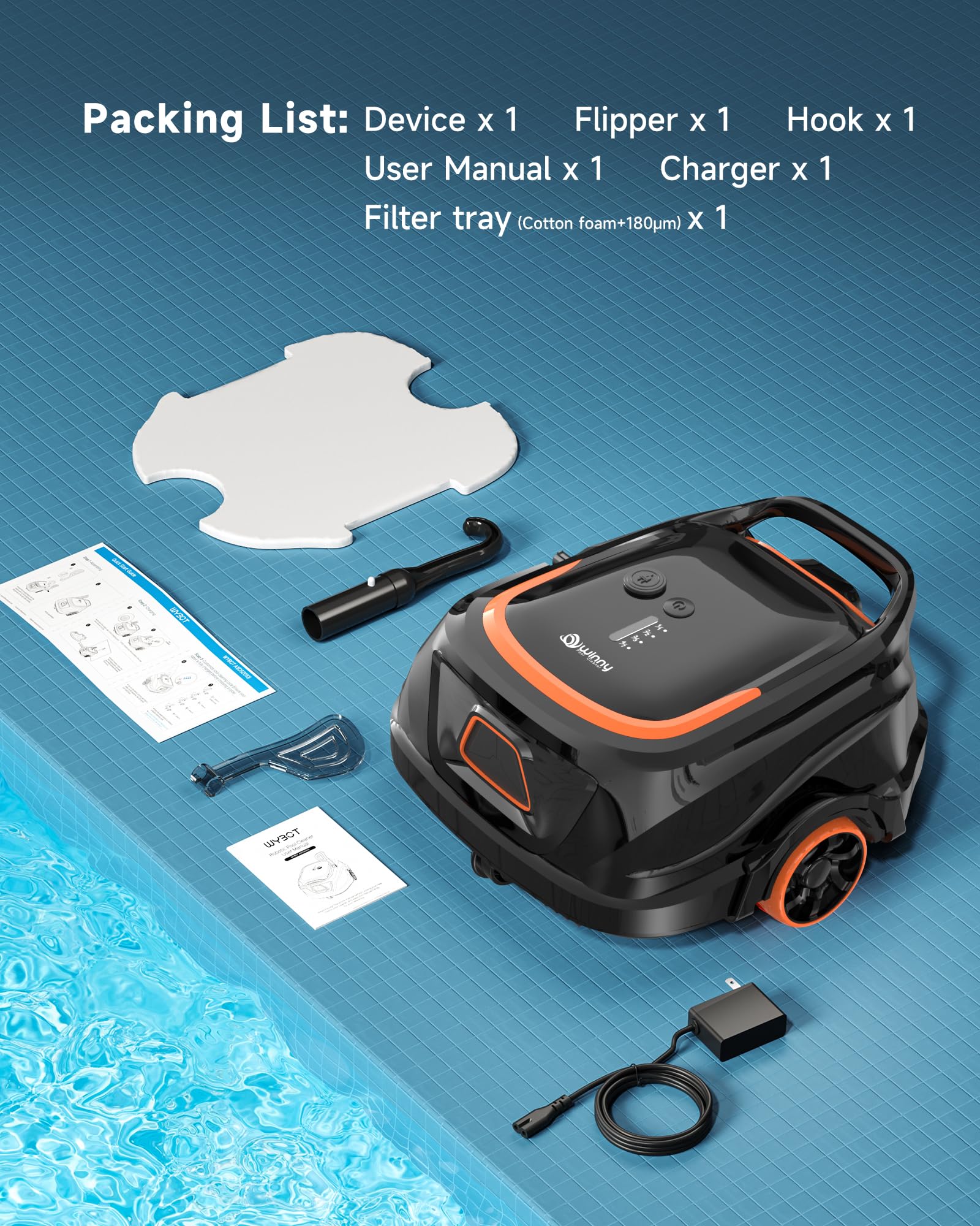 WINNY POOL CLEANER A1 lightweight design for easy handling