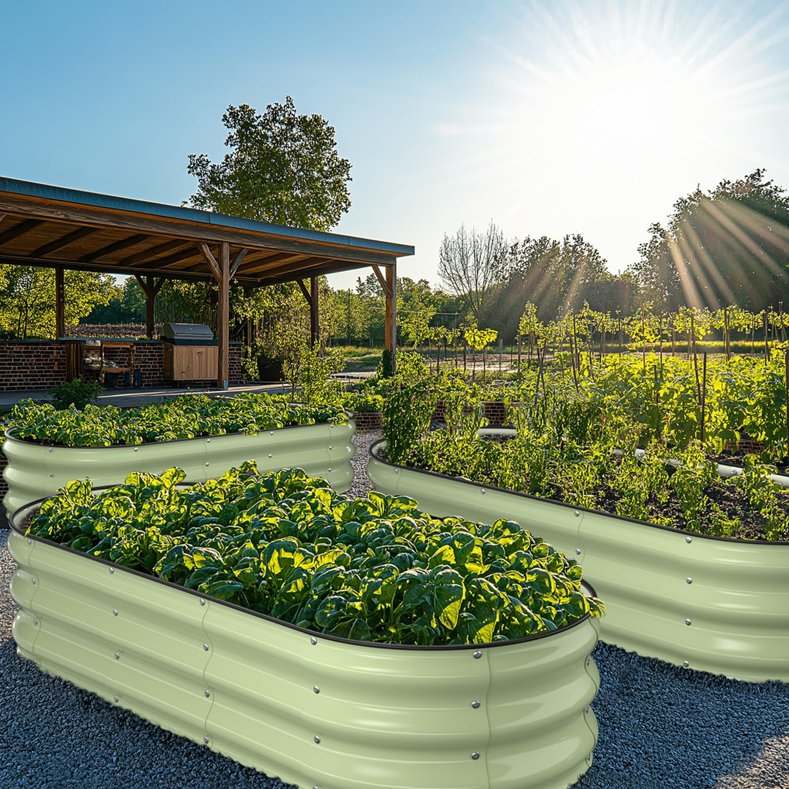 Winpull avocado green finish adds vibrant outdoor appeal.