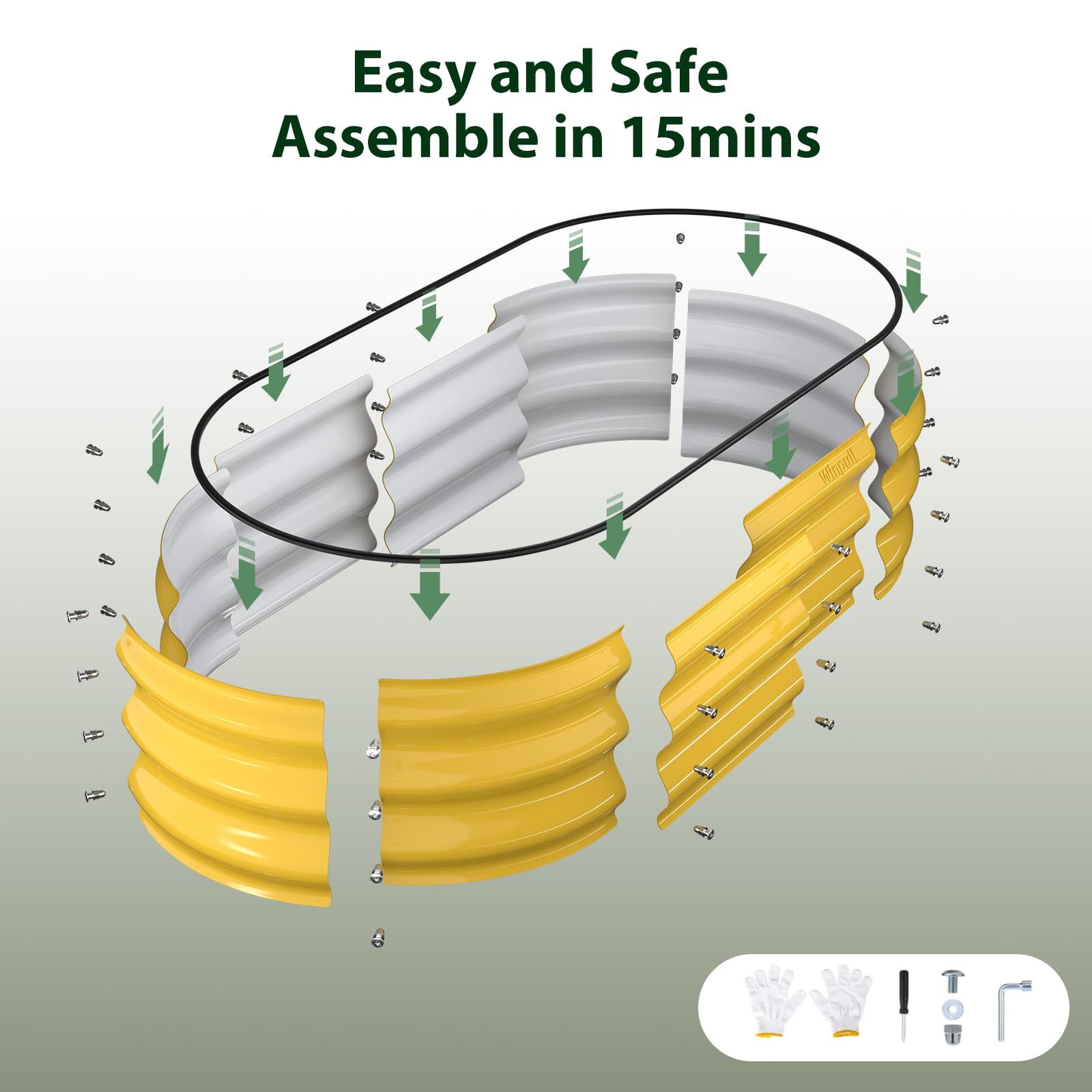 Winpull cream-yellow finish enhances outdoor patios and backyards