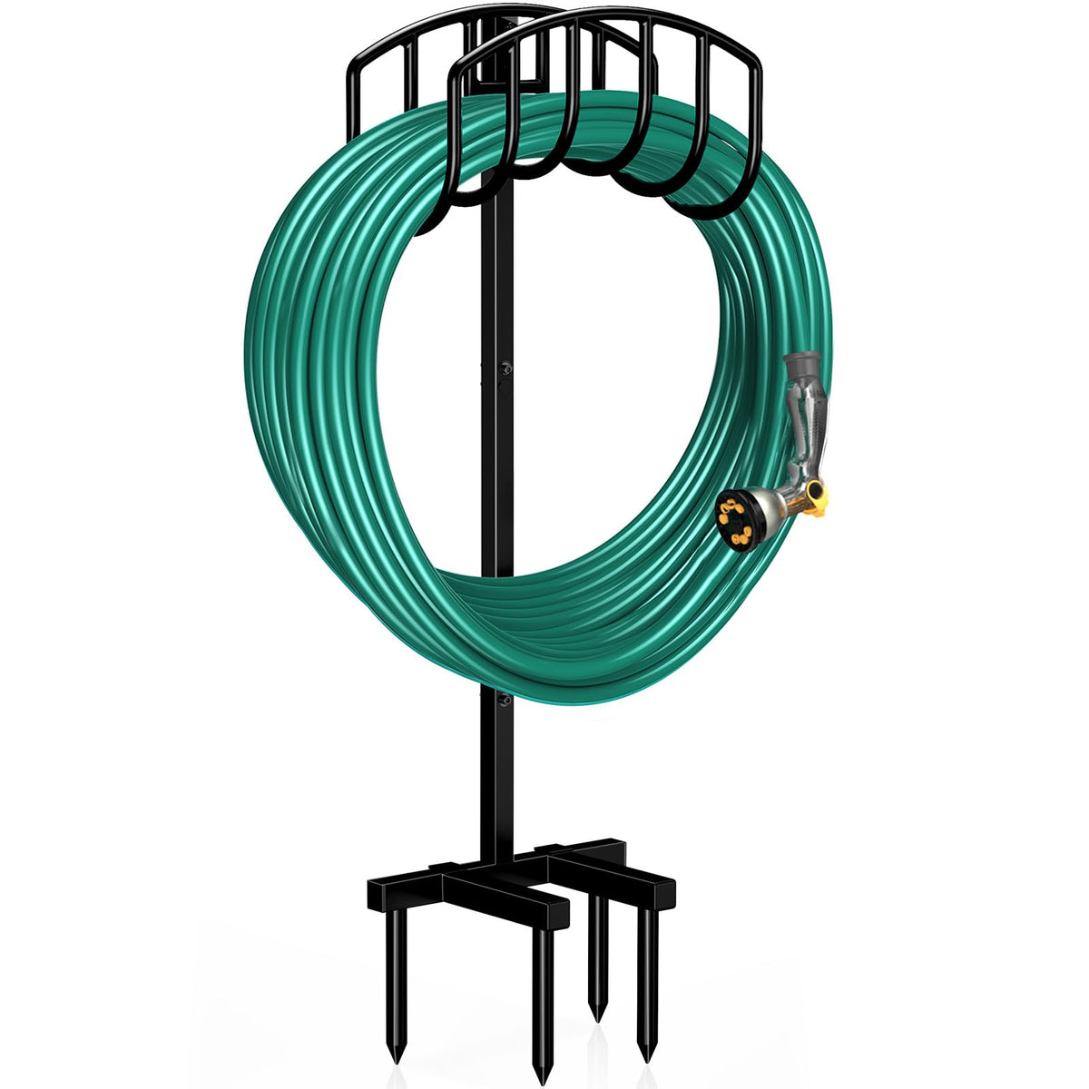 Winpull hose holder with a stable base keeps your outdoor hose organized and off the ground.