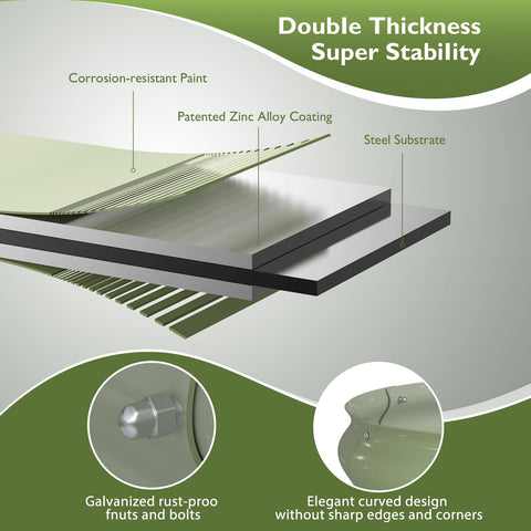 Winpull oval design galvanized material resists rust for durable outdoor use.
