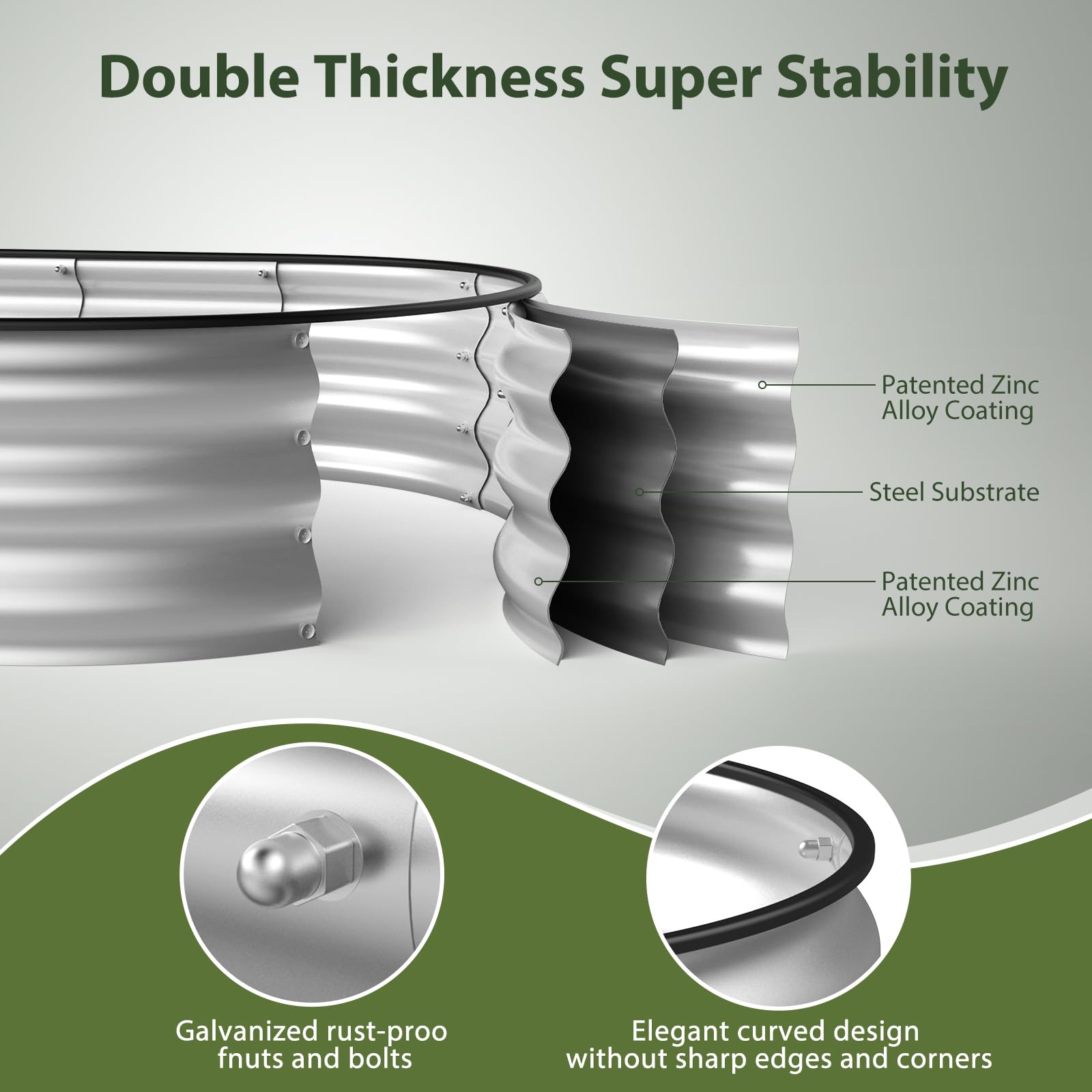 Winpull oval galvanized panels with rounded corners for safer handling