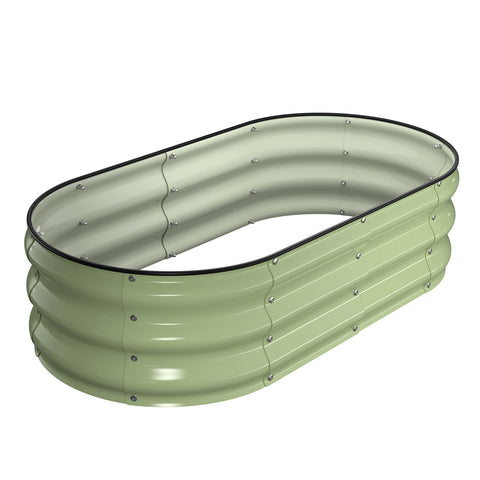 Winpull raised garden bed avocado green with open base supports soil enrichment and drainage