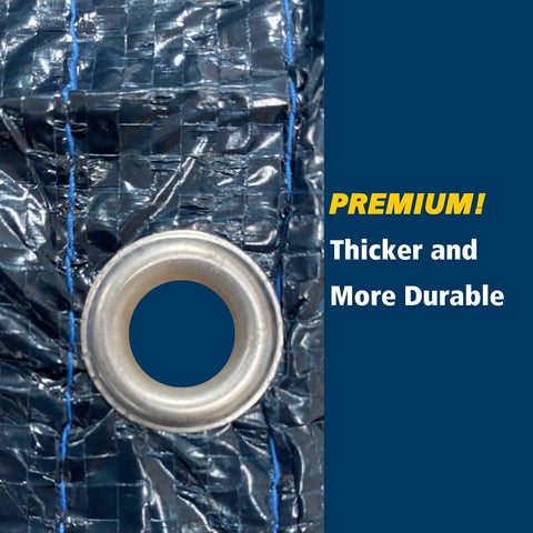 Winter Block cover resists debris and weather to protect pool water.