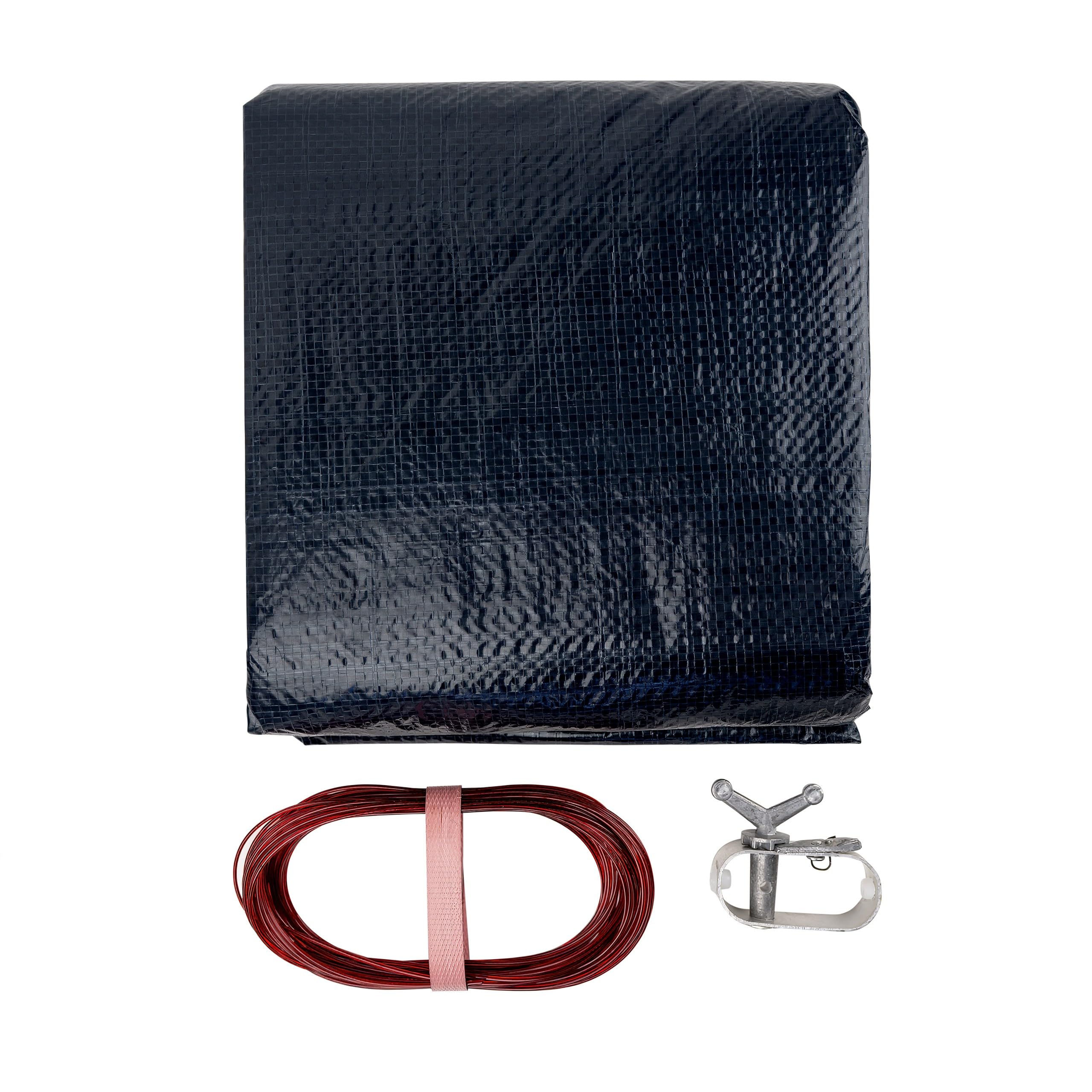 Winter Block premium laminated polyethylene with 8x8 scrim for lasting durability.