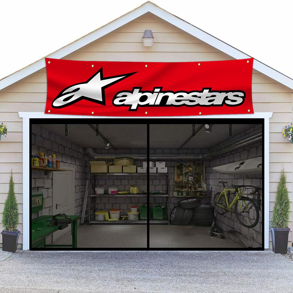 Winuxury Alpinestar banner flag 2x8ft outdoor use highlighting visibility