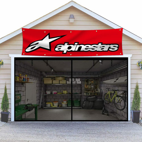 Winuxury Alpinestar banner flag 2x8ft outdoor use highlighting visibility