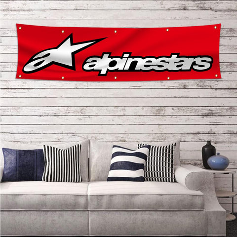 Winuxury Alpinestar banner flag 2x8ft wall decor with vivid colors