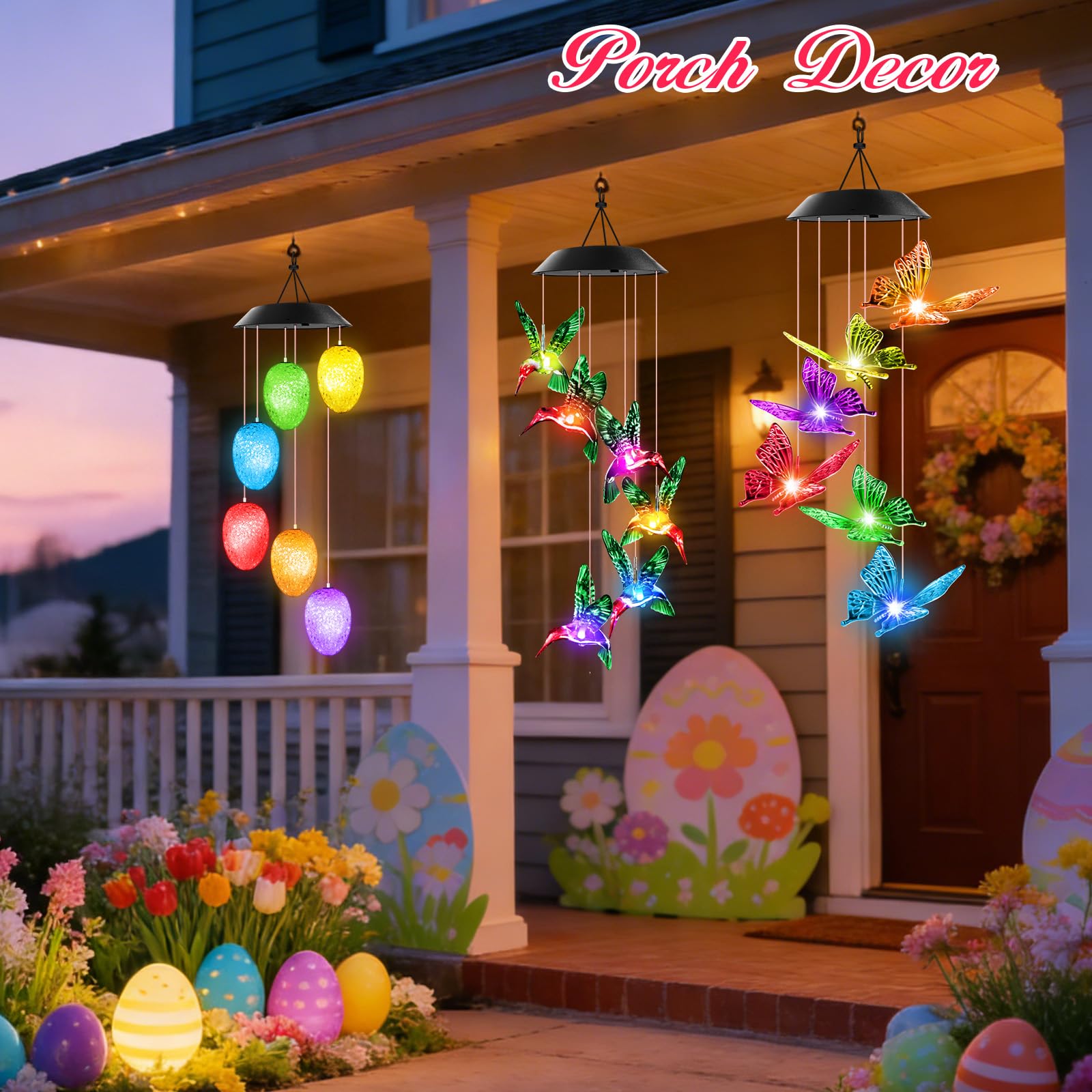 Winzwon Mother's Day gift butterfly wind chime for peaceful outdoor moments.