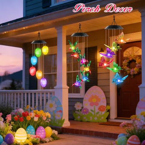 Winzwon Mother's Day gift butterfly wind chime for peaceful outdoor moments.