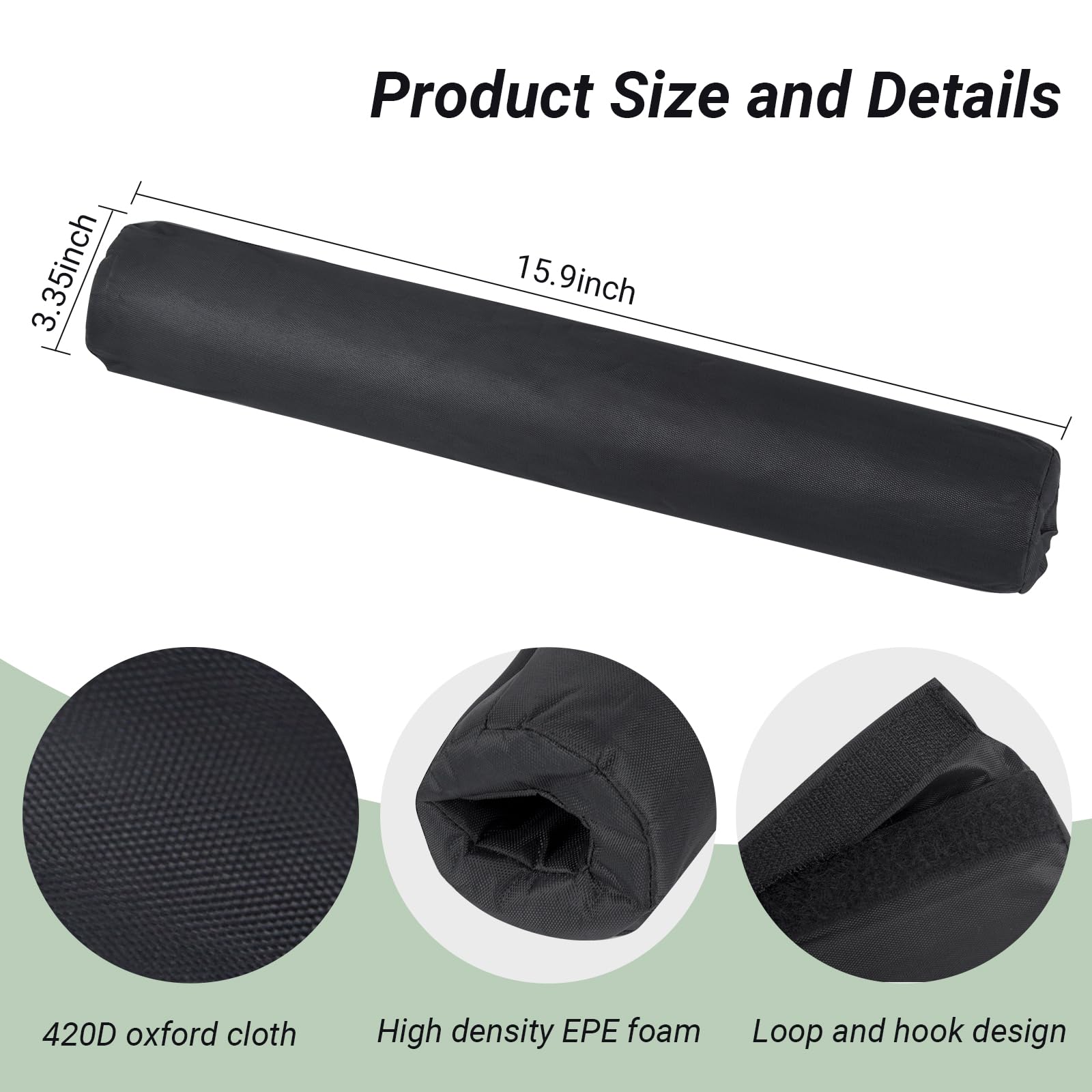 Wiojtry NBR foam padded footrest delivers soft support for feet.