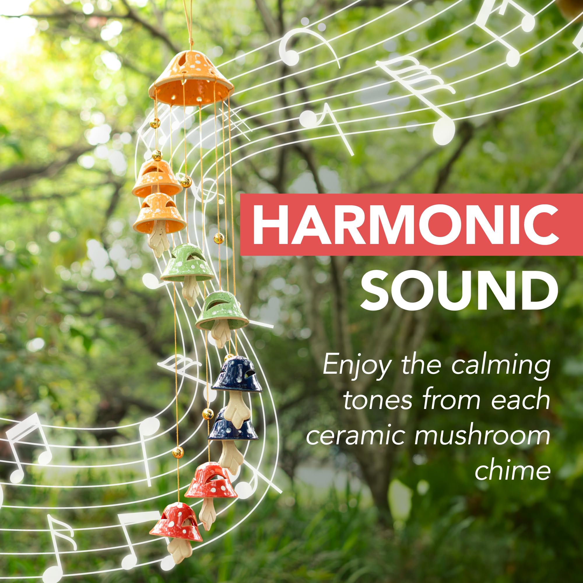 Wiosi indoor bell wind chimes bring soft sounds for a cozy room.