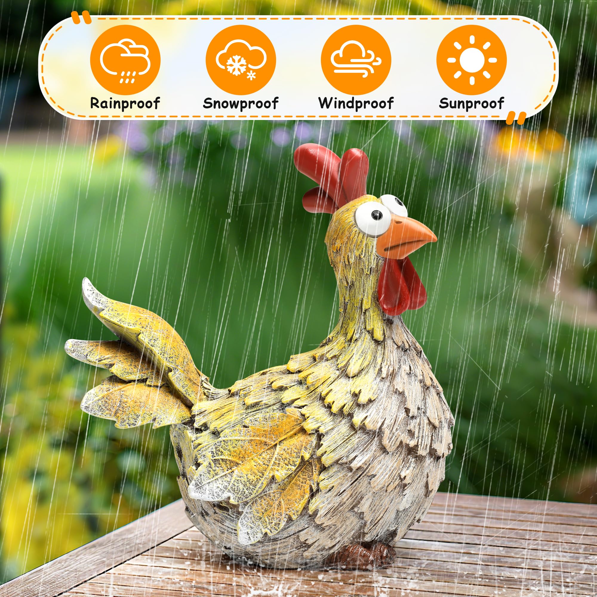 Wiresusan indoor chicken sculpture, perfect for shelves or mantels.