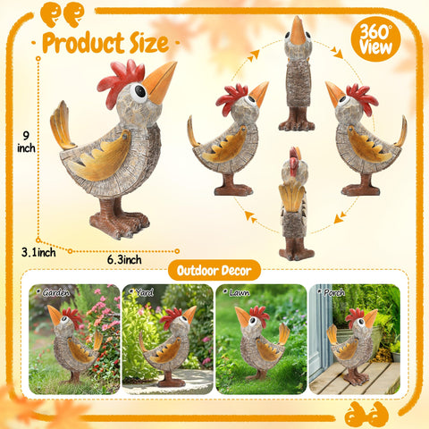 Wiresusan garden rooster decor ideal for yard landscape and pathways