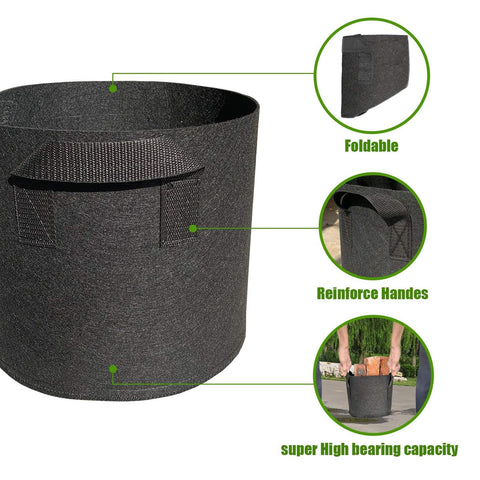 Wiretran in-use bags suit indoor and outdoor planting setups.