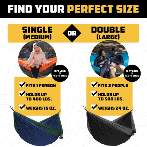Wise Owl Outfitters lightweight hammock packs small for backpacking.