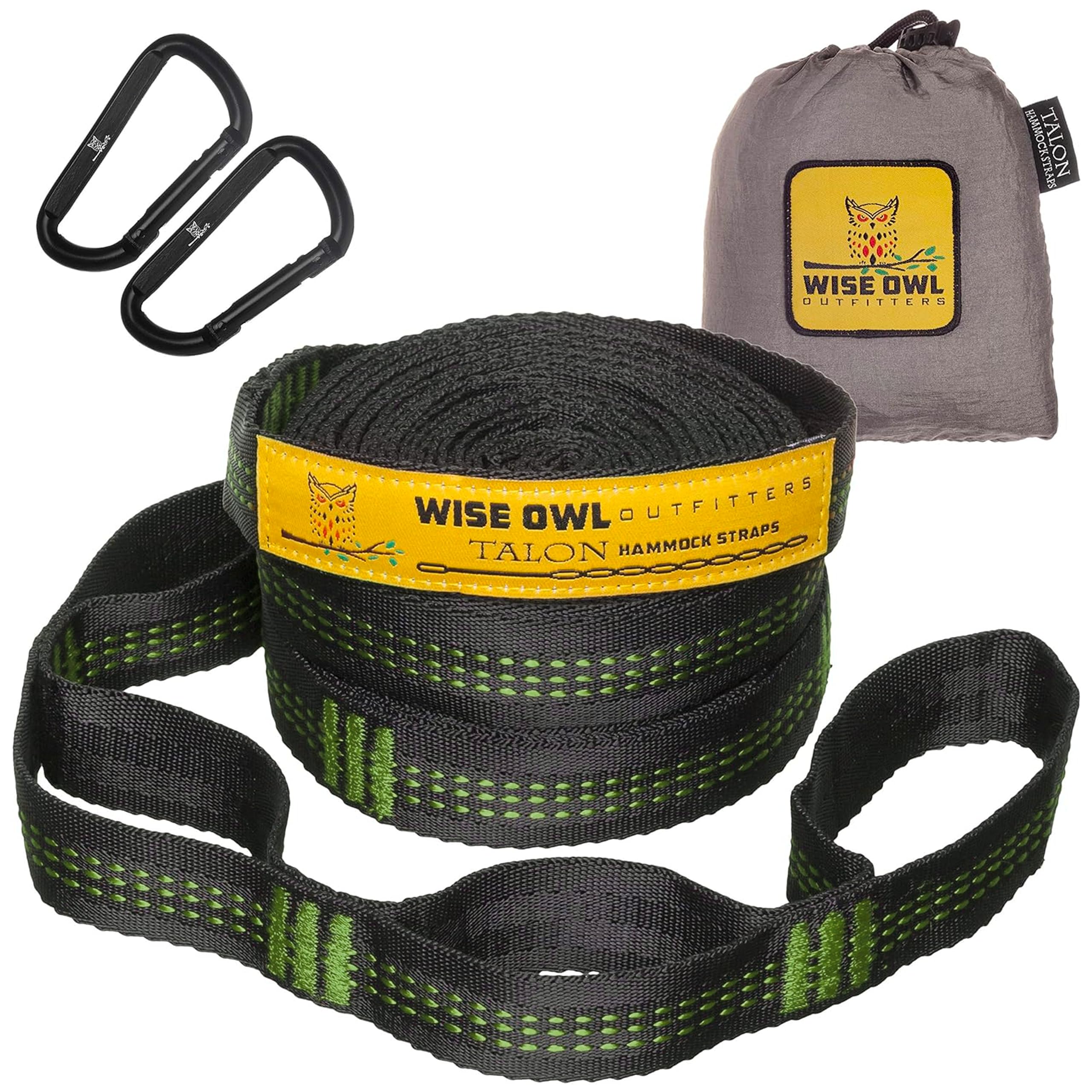 Wise Owl Outfitters hammock strap close-up showing durable webbing for rugged outdoor use
