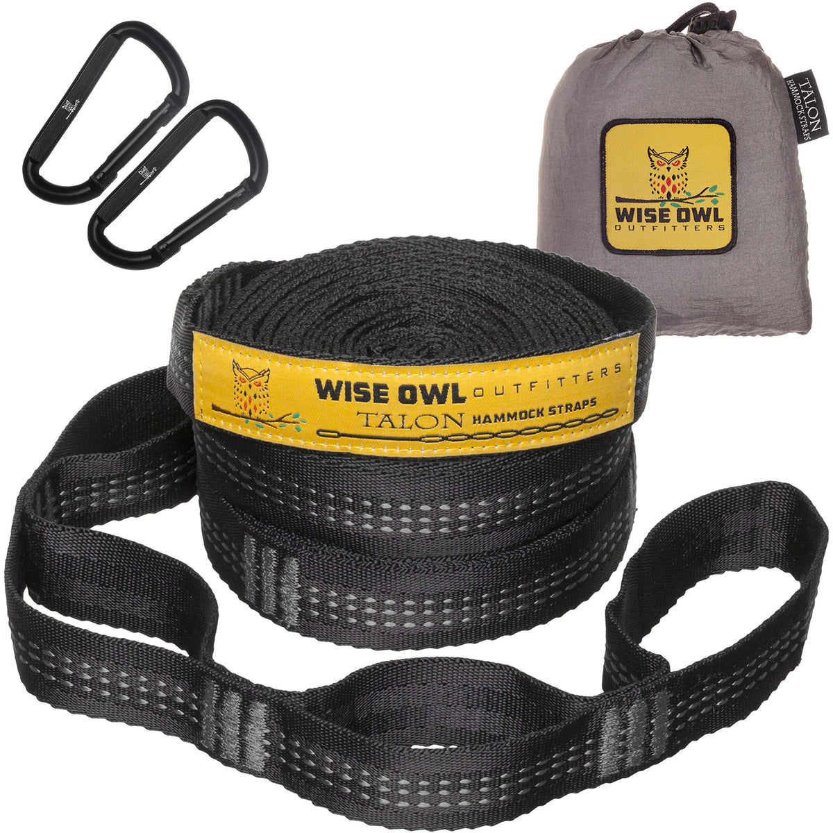 Wise Owl Outfitters hammock straps 10ft bundle for quick, knot-free setup.