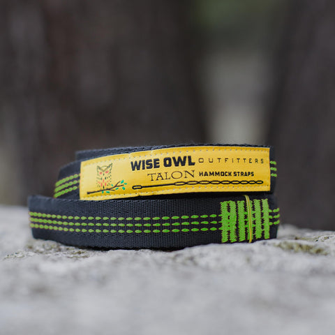 Wise Owl Outfitters strap wrapping around a tree to demonstrate adjustability