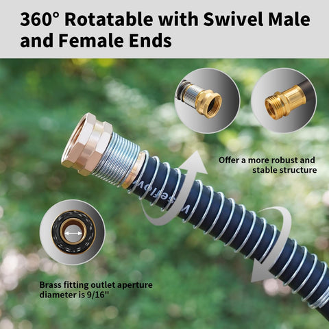 Wiseflow rotating 360-degree connectors for flexible setup and reach.