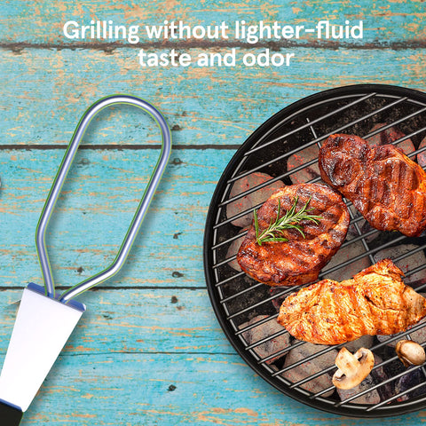 WishDirect insulated grip enables hands-free operation beside the grill