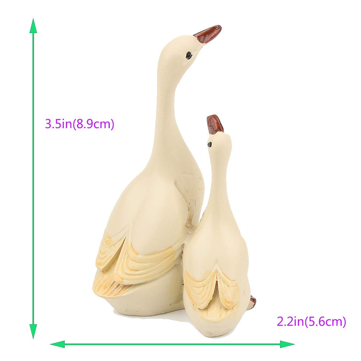 Wisifayardin resin goose statue for indoor display boosts whimsy and focal interest.