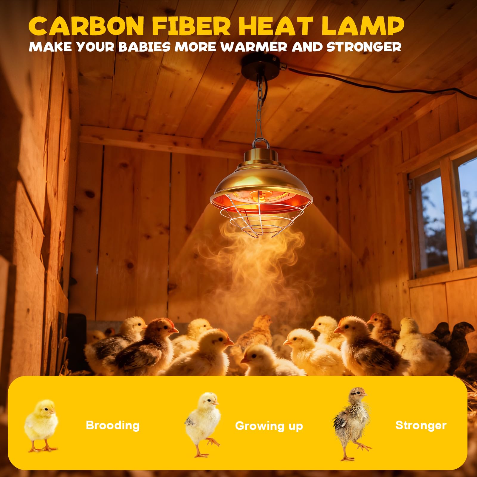 WISMOIER infrared warmth without light disturbance for poultry