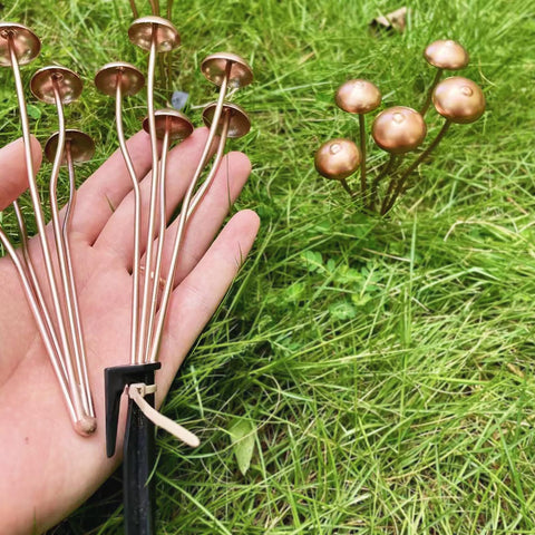 Wissppoott outdoor mushroom stakes designed for garden use.