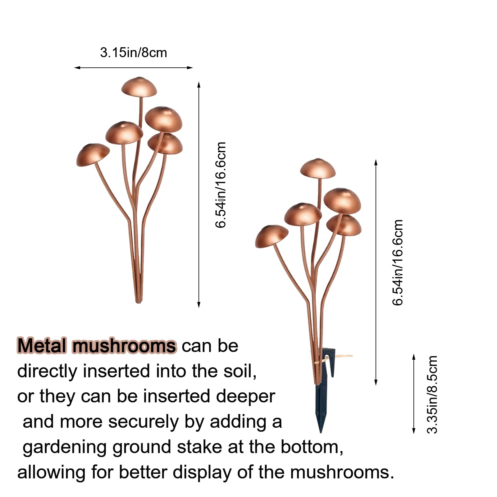 Wissppoott set includes two garden stakes for deeper placement.