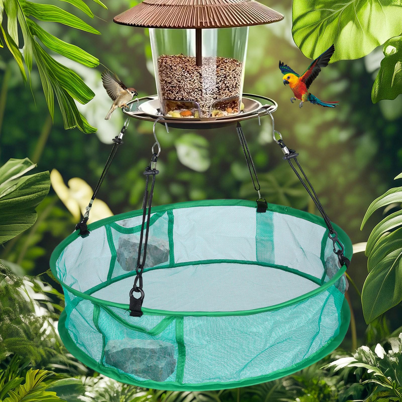 Close-up of glass fiber mesh in Wisunichan seed catcher