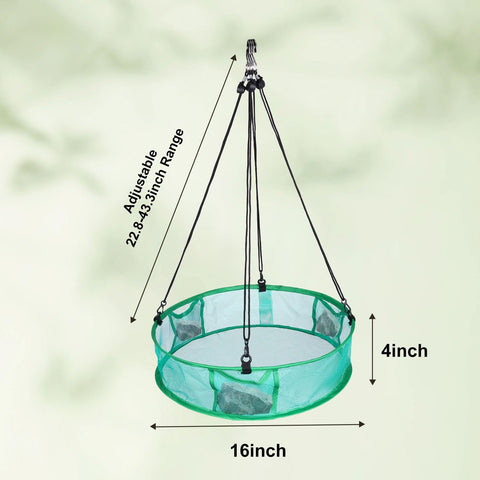 Easy-install seed catcher with hooks ready to hang under feeder