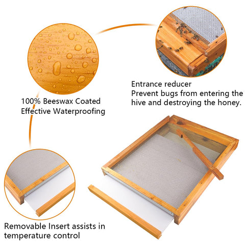 Witbee beehive bottom board dipped in beeswax, enhanced protection against moisture.