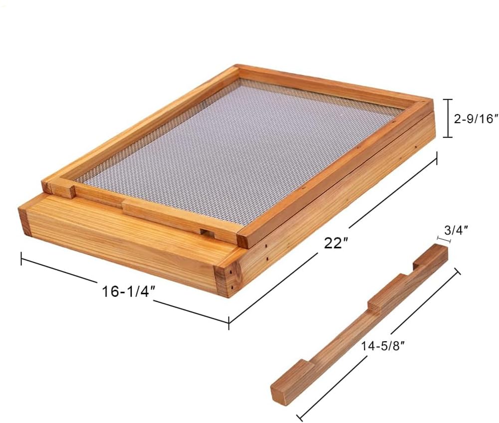 Witbee 10-frame compatible bottom board fits standard hives.