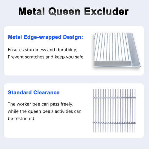 Witbee queen excluder placed between brood and honey supers for flow control