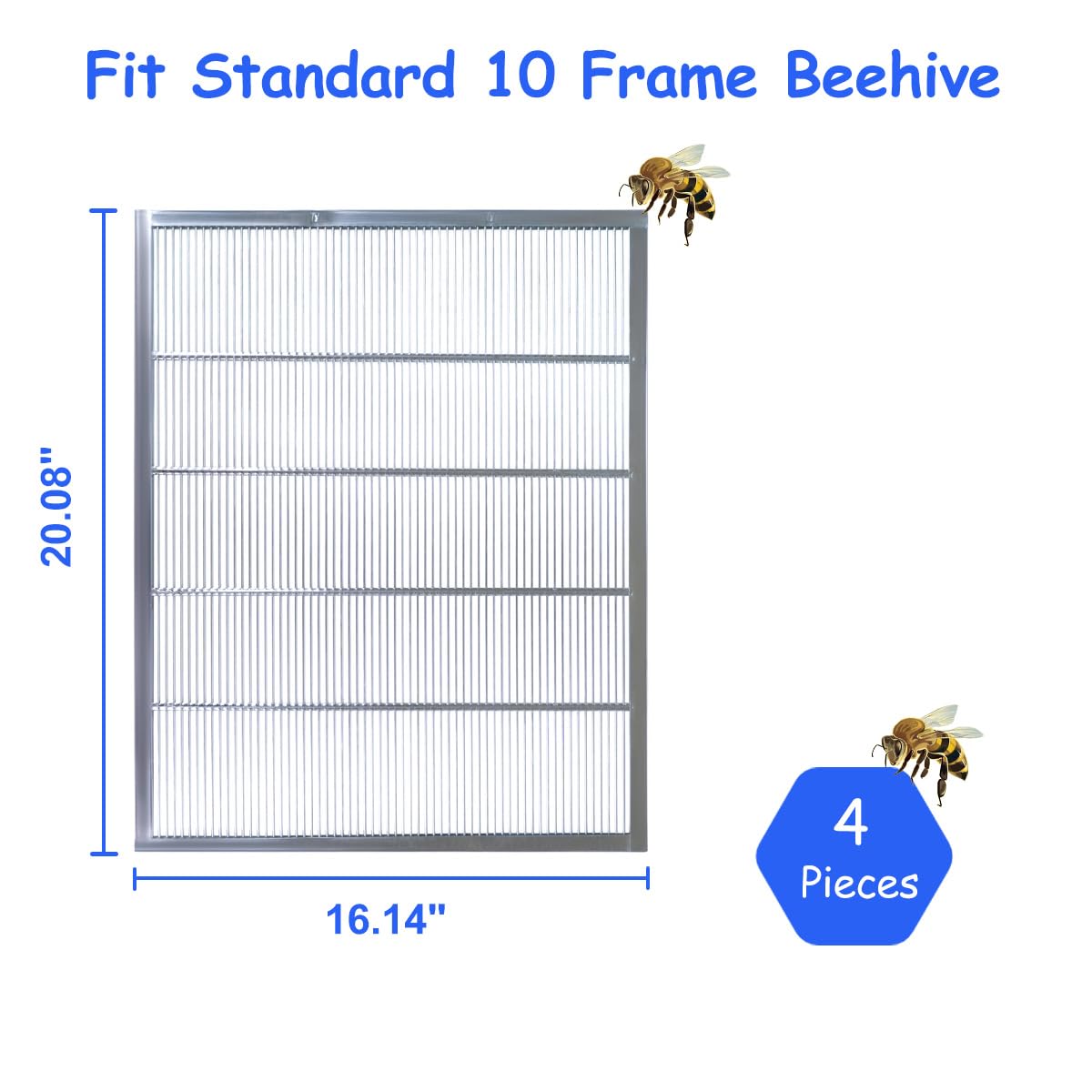 Witbee queen excluder packaging four pieces for replacement and backups