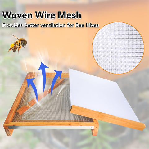 Witbee screened bottom board with ventilation mesh improving hive airflow.